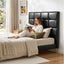 Bed Headboard Queen Bedhead PU Leather Black