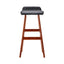 Artiss Set of 2 PU Leather and Wood Bar Stool - Black