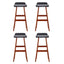 4x Bar Stools Wooden Stool Black