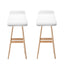 Artiss 2x Bar Stools Wooden Stool White