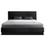 Artiss Bed Frame King Size LED Gas Lift Black LUMI