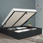 Artiss TOKI Queen Size Storage Gas Lift Bed Frame without Headboard Fabric Charcoal