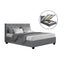 Artiss Bed Frame Double Size Gas Lift Grey VILA