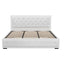 Artiss Bed Frame King Size Gas Lift White TIYO