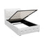 Artiss Tiyo Bed Frame PU Leather Gas Lift Storage - White King Single