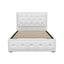 Artiss Tiyo Bed Frame PU Leather Gas Lift Storage - White King Single