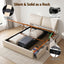 Queen Bed Frame Gas Lift Storage 3 Drawers Adjustable Headboard Platform Base
