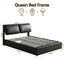 Queen Bed Frame Gas Lift Storage 3 Drawers Adjustable Headboard Platform Bed Black