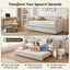 King Single Daybed Velvet Trundle Bed Frame Tufted Guest Bed