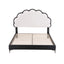 Artiss Queen Bed Frame with Adjustable Shell Headboard and PVC Upholstery