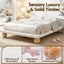Artiss Queen Bed Frame with Boucle Upholstery and Solid Rubber Wood Legs