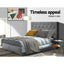 Artiss Bed Head Headboard King Single Size Fabric - CAPPI Grey