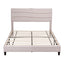 Queen Bed Frame with Storage Adjustable Headboard Platform Base Linen Fabric Charging Ports