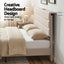 Queen Bed Frame with Storage Adjustable Headboard Platform Base Linen Fabric Charging Ports