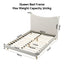 Artiss Queen Bed Frame with Boucle Headboard, Beige, 300kg Capacity