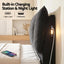 Queen Bed Frame with Horizontal Gas Lift Storage with LED Light USB Type-C Charging Station Black Velvet