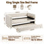 Artiss King Single Daybed with Trundle, Boucle Upholstered Bed Frame Guest Bed