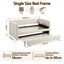 Artiss Single Daybed with Trundle, Boucle Upholstered Bed Frame Guest Bed