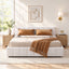 Artiss Queen Bed Frame with Charging, LED Lights & Tufted Headboard