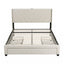 Queen Bed Frame with Charging Station and Storage Drawers Beige 300KG Noise Free