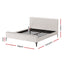 BedStory King Bed Frame with Mattress Set Platform Base Pocket Coil Linen Upholstered