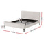 BedStory Queen Bed Frame with Mattress Set Platform Base Pocket Coil Linen Upholstered