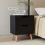 Double Bed Frame and Bedside Table Set Boucle Beige with Headboard Black Nightstand