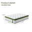 BedStory Double Bed Frame Mattress Set Platform Upholstered Hybrid Pocket Coil