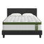 BedStory Queen Bed Frame Mattress Set Platform Upholstered Hybrid Pocket Coil