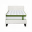 Single Bed Frame with Hybrid Mattress Set 30cm Medium Firm Platform Headboard Boucle Upholstered Pocket Coil for Pressure Relief
