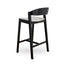 Black Bar Stool - Grey Seat