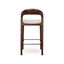 65cm Dark Brown Bar Stool - Beige (Set of 2)
