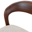 65cm Dark Brown Bar Stool - Beige (Set of 2)