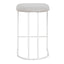 65cm White Bar Stool - Clay Grey (Set of 2)