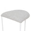 65cm White Bar Stool - Clay Grey (Set of 2)
