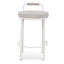 65cm White Bar Stool - Clay Grey (Set of 2)