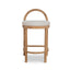 66cm Natural Bar Stool - Pale Beige
