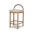66cm Natural Bar Stool - Pale Beige