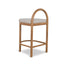 66cm Natural Bar Stool - Pale Beige