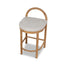 66cm Natural Bar Stool - Pale Beige