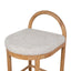 66cm Natural Bar Stool - Pale Beige