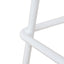 65cm Matte White Bar Stool - Natural