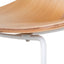 65cm Matte White Bar Stool - Natural