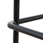 65cm Matte Black Bar Stool - Walnut