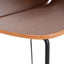 65cm Matte Black Bar Stool - Walnut