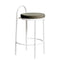 65cm White Frame Bar Stool - Dark Moss Green (Set of 2)