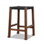 65cm Rattan Bar Stool - Walnut