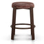 Walnut Barstool - Burgundy Stripe