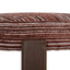 Walnut Barstool - Burgundy Stripe