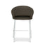 White Bar Stool - Dark Moss Green (Set of 2)